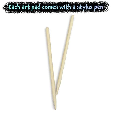 abeec 12 Pack Of Rainbow Scratch Art Pads – Includes Mini and Tools Party Bag Fillers For Kids 8+ — view 5