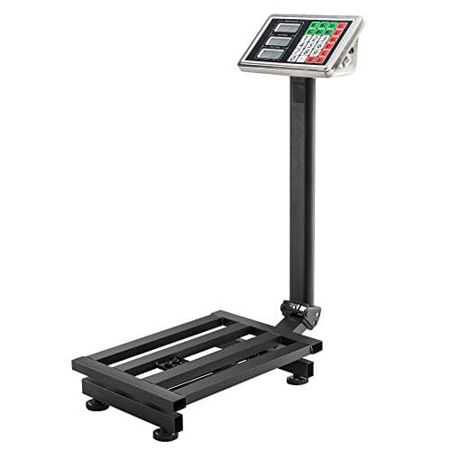 100KG Heavy Duty Folding Digital Platform Postal Parcel Scales, Commercial LCD Display Electronic Computing Floor Platform Scale Industrial Scales Postal Shop Weight 100KG/220lbs (Black) — view 6