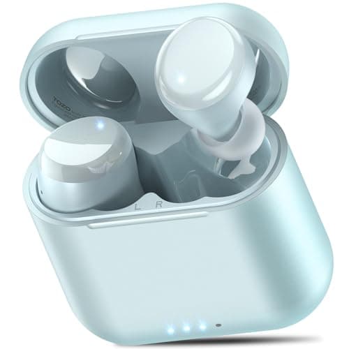 TOZO T6 Wireless Earbuds, Bluetooth 5.3 Ear Buds, Stereo Sound in Ear Headphones, 50 Hours Playtime for Travel, Work and Calls, Wireless Charging, APP Customizable EQs, IPX8 Waterproof Earphones