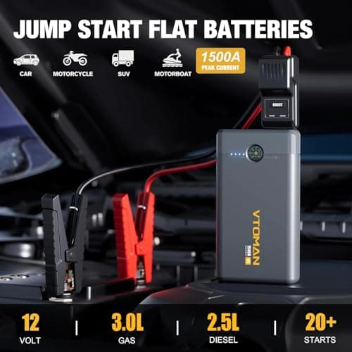 VTOMAN V5 Jump Starter Power Pack for 12V Vehicles & Motorcycles — view 2