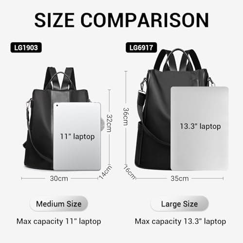 Miss Lulu Backpack Womens, Anti-Theft PU Rucksack Bags for Ladies — view 4