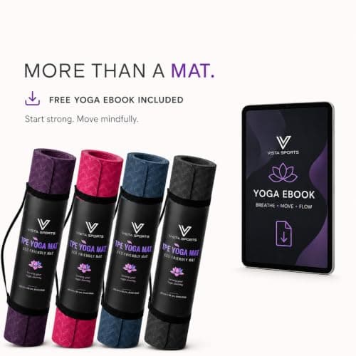 Non-Slip 6mm TPE Yoga Mat with Carry Strap for Home, Gym & Travel — view 5