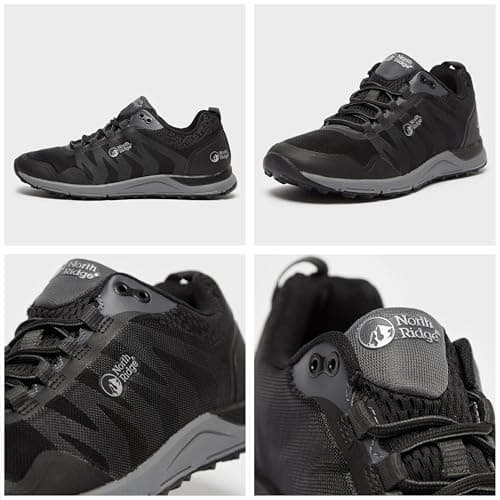 NORTH RIDGE Men's Pacer TR Trail Running Shoes, Waterproof, Recycled Polyester and Nylon Mesh Upper, High Traction Sole (Black, UK Footwear Size System, Adult, Men, Numeric, Medium, 7) — view 6