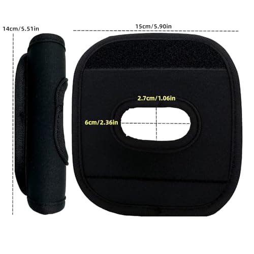 KOSTOO Neoprene Luggage Handle Wrap Soft Grip Handle Cover Luggage Identifier with Hollow Design for Suitcases Luggage Travel Accessories (3 PCS Black) — view 3