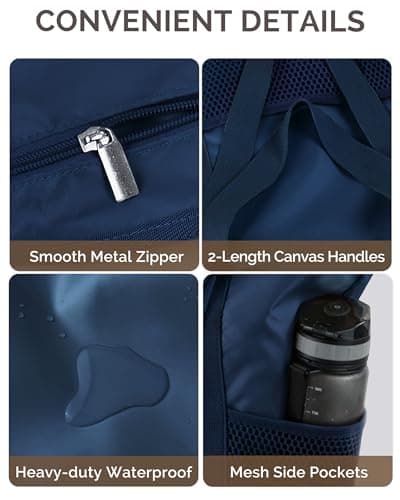 HOMESPON Beach Bag Large Waterproof Tote for Women with Zipper — view 6