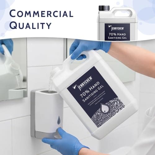 5L Hand Sanitising Gel – 70% Alcohol – Antibacterial Hand Gel Refill for Dispensers – Fast Drying, No Water Required – Hospital Grade Formula for Offices, Workplaces, Schools, Homes — view 4