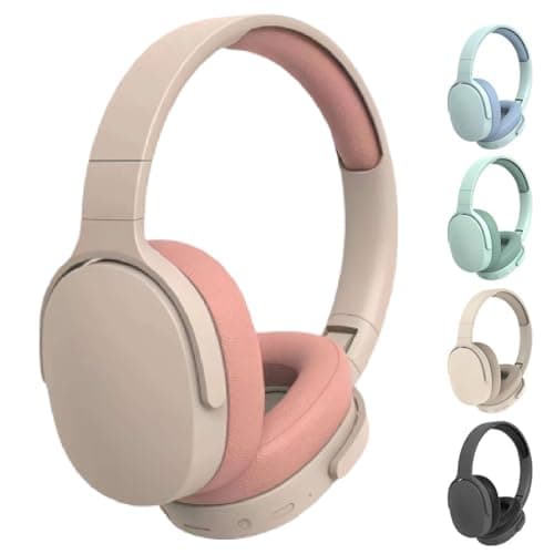 Wireless Bluetooth Headphones, HiFi Foldable Intelligent Noise Reduction Adjustable Headset with Microphone, Comfort Heavy Bass Earphones, Bluetooth 5.1 Stereo Over Ear Headphone for Sports Travel