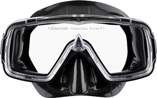 Cressi Sirena & Island 2.0 Snorkel Set - Wide-View Snorkelling Mask Combo Set - One Size, Unisex - Black/Black - Unisex — view 2