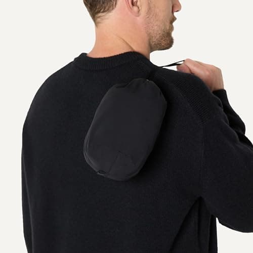 Amazon Essentials Men's Regular-Fit Waterproof Packable Rain Jacket, Black, XL — view 4