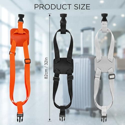 3 Pack Suitcase Straps, Adjustable Luggage Straps for Suitcases, Travel Elastic Strap Belt, Travel Accessories Connecting Carry On Bags Add Bags — view 2
