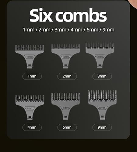 Professional Hair Clippers for Men – Cordless Hair Trimmer & Beard Shaver with LCD Display, Ceramic Titanium Blades, Long-Lasting Battery – Barber-Grade Grooming Kit — view 6