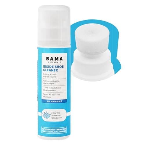 Bama Inside Shoe Cleaner for Leather Footbed and Insole - Inner Sole Cleaning Lotion with Aloe Vera and Sponge Applicator - Sandal Care for All Materials, 75ml