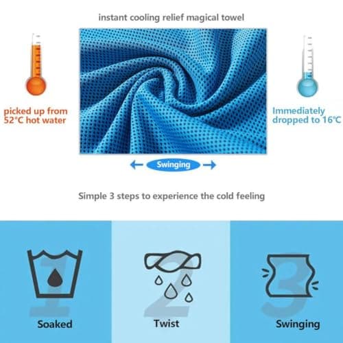 10Pack Cooling Towel,Soft Breathable IceTowel CoolingTowels,Microfibre CoolingTowel for Neck & Face,Quick Dry Gym Towel,Cooling Ice Towels for Women Men,SportsTowels for Running Yoga Camping,Fitness — view 5
