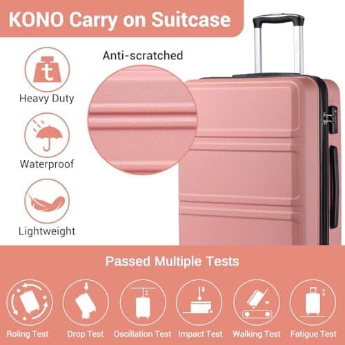 Kono Large Suitcase Lightweight ABS+PC Hard Shell 28 inch Checked Luggage — view 3