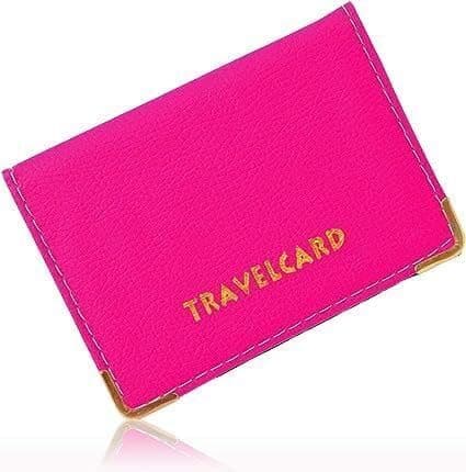 ORCHIDS Unisex Travel Bus Pass Holder – Slim ID, Credit Card & Ticket Wallet Cover Case (HOT Pink) — view 2
