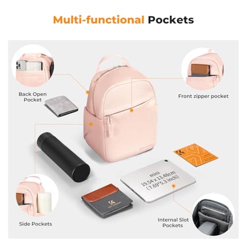 K&F CONCEPT Camera Bag for Photographers Waterproof Photography Camera Backpack Laptop for Men Women (Pink) — view 3