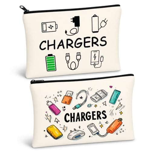 ZEQUNAFENG Travel Cable Organiser Bag, Portable Waterproof Tech Pouch