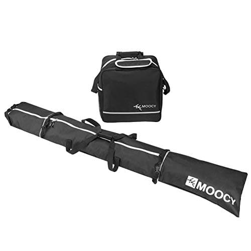 Ski Bag and Ski Boot Bag Combo,Adjustable Length Snow Ski Bags,Ski Bags for Air Travel Fit Skis Up to 200cm for Men, Women, Adults and Children