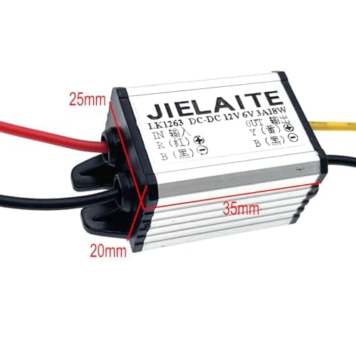 JZK 12V to 6V DC step down converter module, 3A 18W DC to DC buck converter, DC-DC voltage reducer regulator, car power voltage converter for truck, boat — view 2