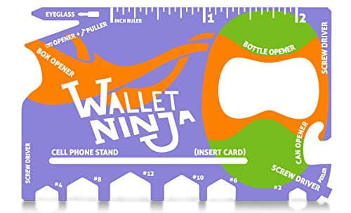 Wallet Ninja- 18 in 1 Credit Card Sized Multitool (#1 Best Selling in the World) (Purple) — view 2