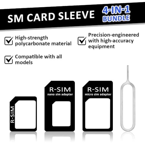 3 in 1 Nano SIM Card Adapter with SIM Ejector Pin, SIM Card Adapter Set — view 3