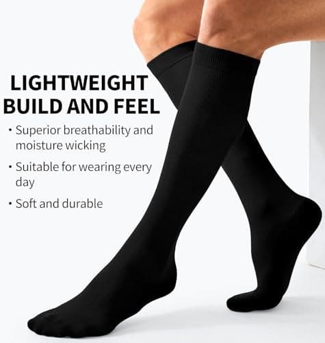 Gcbiger Compression Socks for Men & Women 4 Pairs Circulation 15-20 mmHg-Best support for Athletic, Nurse, Medical, Running (4Pack Black/Grey/White/Pink, L-XL) — view 4