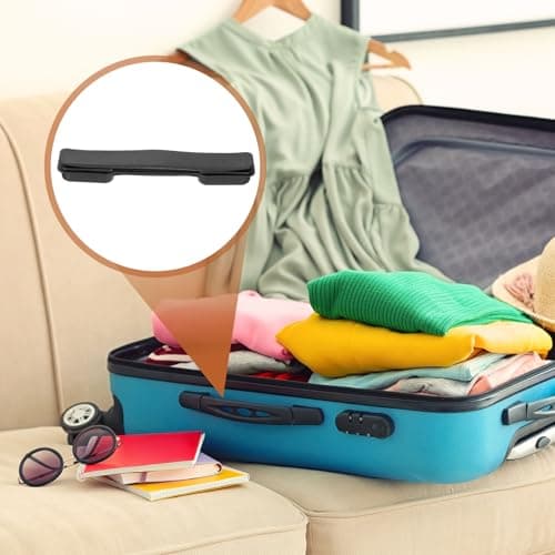 sourcing map 2 Pcs Luggage Handle Replacement 8.5 Inch Suitcase Carry Strap Plastic Pull Grip Parts with Screws for Suit Case Box, Black — view 5