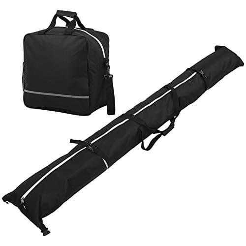 Vomeko Ski Bag and Ski Boot Bag Combo,Nylon Snowboard Bag and Ski Boot Storage Bags,Waterproof Snowboard Bag,Carrying Travel Case Set, for Men, Women, Adults, and Children — view 2