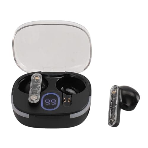 AMONIDA Bluetooth Earbuds Wireless 360 Degree Sound Touch Control for Sports Travel Black 2 Pack