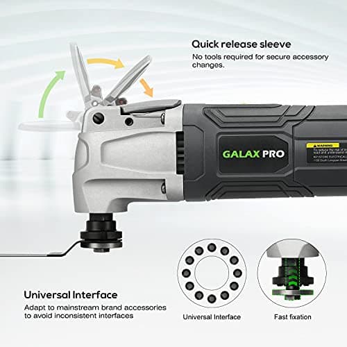 GALAX PRO 260W Oscillating Multi Tool 40Pcs,6 Speeds,Quick-Release Chuck — view 3