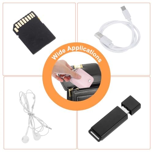 sourcing map Earbuds Cases, Earphone Case Holder, PU Leather Ear Buds Case Zipper Organizer Small with Mesh Pocket for USB Cable, Wireless Wired Earphones, Pink — view 6