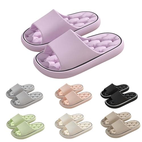 Comfortable Flip Flops Womens Lightweight Summer Beach Pool Sliders Thick Recovery Pillow Soft Shower Indoor Slippers Washable Quick Drying Non-Slip Open Toe Shoes for Home Spa Bathroom