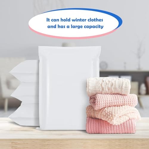 Switory Large Parcel Bags 19x24 Postage Bags White, Strong Waterproof Large Mailing Bag for Postages Strong Self Seal, Poly Mailers Parcel Delivery Bag 100Pcs (48.3x61 cm) — view 6