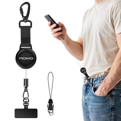 MoKo Anti-Theft Phone Lanyard with Retractable Steel Line