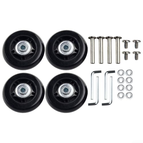 Luggage Wheel Repair Kit 4 Pack with Tools Screws(70x19mm)