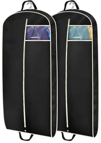 MISSLO 43" Suit Covers Bag for Men Women Travel Garment Bags, Breathable Clothes Covers Protector Bags with Handle for Hanging Coat, Dress, Suit Carrier, Pack of 2
