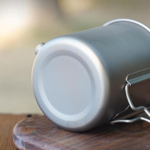 Water Bottle - 420ml Titanium Hiking Camping Kettle With Spout — view 5