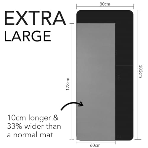 Large Exercise Mat - 10mm Extra Thick Yoga Mat & Workout Mat, 183cm x 80cm — view 2