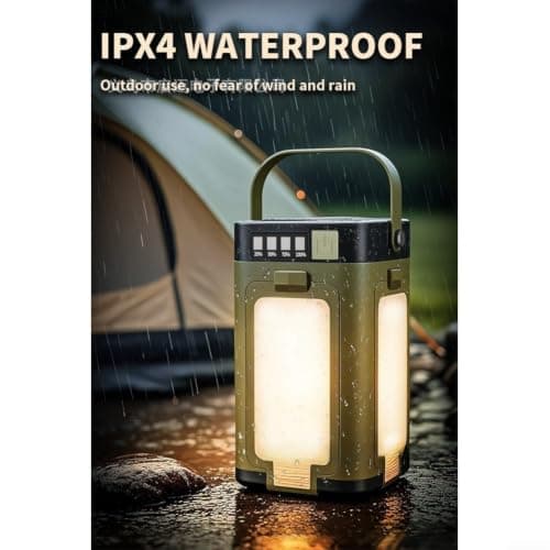 Solar Camping Lantern with USB Output, Foldable LED Outdoor Light — view 4