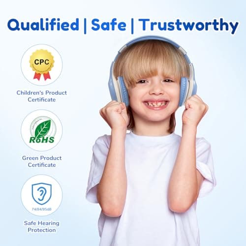 EarFun K2 Kids Headphones Wireless with Mic 45H Playtime, Volume Limit — view 2