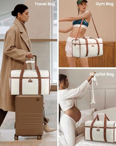 LOVEVOOK Travel Bags for Women, Weekend Overnight Maternity Duffel Gym — view 6