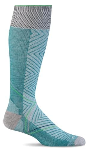 Sockwell Women's Pulse Graduated Compression Socks- Ideal for Running, Biking, Travel, Nurses, Sports, Reduce Muscle Fatigue, Swelling, and Recovery, Medium/Large, Mineral