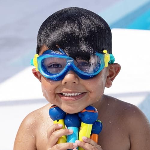 Zoggs Phantom Kids Mask Blue Turquoise Clear — view 4