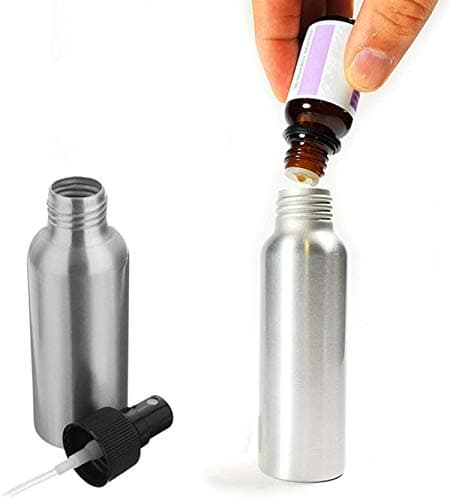 Pack of 3 Aluminium Essential Oil Spray Bottles Refillable Perfume Fine Mist Atomiser Empty Beauty Metal Spray Bottles Cosmetic Container Travel Bottles -120ml(4oz) — view 4