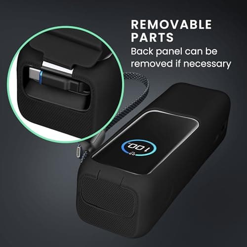 kwmobile Case Compatible with Anker Power Bank 25000mAh (A1695H11) - Portable Powerbank Cover - External Battery Charger Bag, Shockproof - Black — view 6