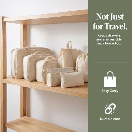 LUGG 8 Set Compression Packing Cubes for Suitcases – Suitcase Organiser Set, Lightweight 290D Polyester Waterproof Travel Bags, Luggage Packing Organizers, Travel Essentials for Men & Women — view 6