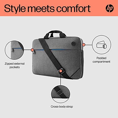 HP Prelude 15.6 inch Topload Laptop Bag | Slip On Padded Straps | Compatible With Laptops Up To 15.6 inch | Protect Your Tech With Water Resistance And Padded Construction — view 6