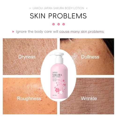 Wenrny Japan Sakura Body Lotion for Dry & Rough Skin,200g Unisex Sakura Scent Body Cream for Moisturizing,Hydrating,Soften and Smoothing Skin,Non- Sticky Refreshing,Travel Size Daily Hydration — view 4
