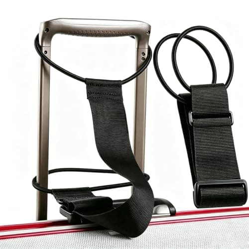 2 PCS Luggage Connector Straps for Suitcases, Adjustable Elastic Luggage Straps for Suitcases to Connect 2 Suitcases, Portable Travel Suitcase Strap Accessory (Black)
