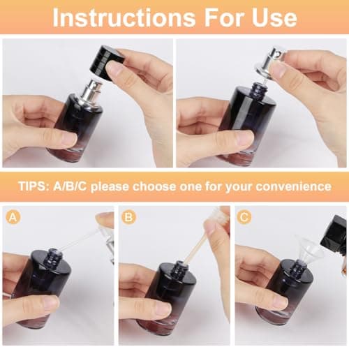 LOPHE Perfume Atomiser, 3 x 30 ml, Refillable Perfume Travel Bottle, Colour Gradient, Blue, Mini Portable Spray Bottle for Travel Men and Women — view 3